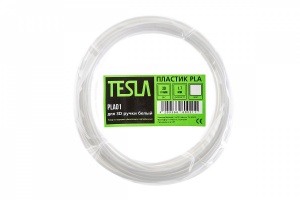 Пластик PLA TESLA   PLA01 для 3D ручки белый 10м

