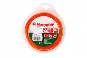 Леска для триммеров HAMMER TL SQUARE 2.7mm X 15m