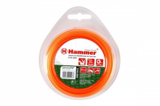 Леска для триммеров HAMMER TL SQUARE DUAL CUT 2.0mm X 15m