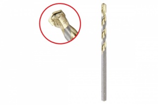 Сверло HAMMER Flex 202-301 DR CR 4,0мм*75/40мм камень, DIN8039, HRC
