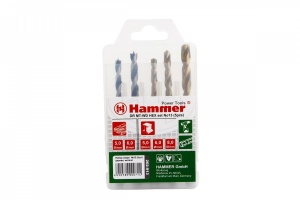 Набор сверл HAMMER Flex 202-913 DR набор No13 HEX 5-8мм металл\дерево, 5шт.
