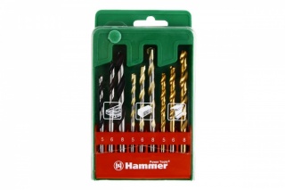 Набор сверл HAMMER Flex 202-909 DR  набор No9 5-8мм металл\камень\дерево, 9шт.