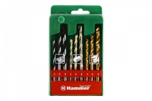 Набор сверл HAMMER Flex 202-909 DR  набор No9 5-8мм металл\камень\дерево, 9шт.