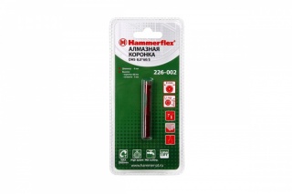 Алмазная трубчатая коронка Hammer Flex 226-002 DHS 8,0*60/5  A3, алмаз 60Р, керамогранит