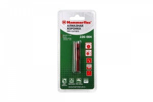 Алмазная трубчатая коронка Hammer Flex 226-004 DHS 12,0*60/5  A3, алмаз 60Р, керамогранит