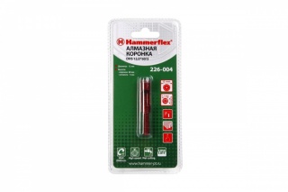 Алмазная трубчатая коронка Hammer Flex 226-005 DHS 15,0*60/5  A3, алмаз 60Р, керамогранит