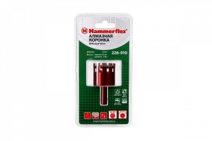 Алмазная трубчатая коронка Hammer Flex 226-010 DHS 35,0*65/5  A3, алмаз 60Р, керамогранит