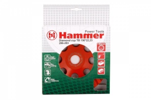 Чашка алм. Hammer Flex 206-203 CUP TB  150*22мм турбо