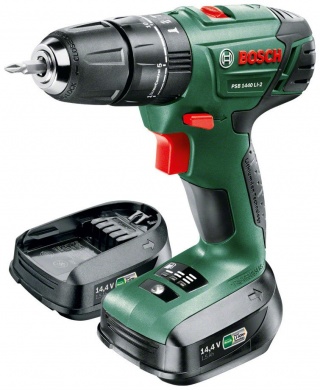 Дрель аккумуляторная BOSCH PSB 1440 LI-2 2акк. (0.603.9A3.221)