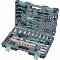 Набор инструмента, 1/2", Cr-V, S2, усиленный кейс, 58 предм. STELS