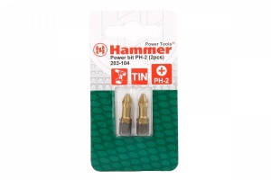 Бита Hammer Flex 203-104 PB PH-2 25мм TIN, 2шт.

