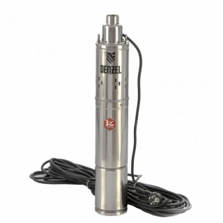 Скважинный насос DWS-4-150, винтовой, диаметр 4", 1300 Вт, 2000 л/ч, напор 150 м Denzel
