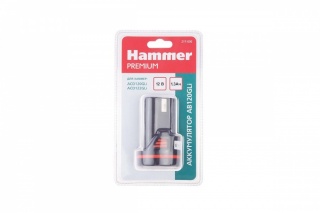 Аккумулятор HAMMER AB120GLi PREMIUM  12В 1.3Ач  для ACD120GLi, ACD122GLi
