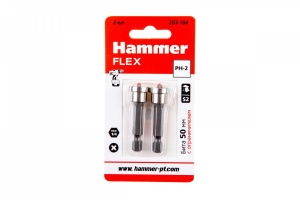 Бита Hammer Flex 203-184  с ограничителем PH2x50мм, 2шт.
