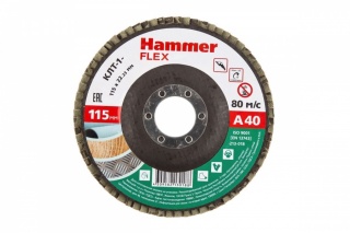 Круг лепестковый торцевой 115 Х 22 Р 40 тип 1 КЛТ  Hammer Flex SE 213-018
