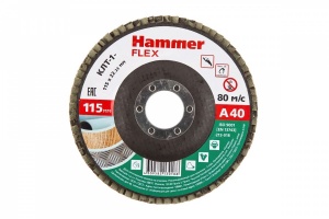 Круг лепестковый торцевой 115 Х 22 Р 40 тип 1 КЛТ  Hammer Flex SE 213-018
