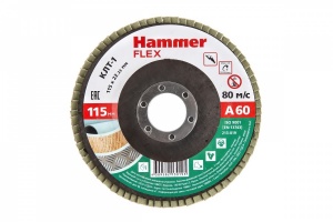 Круг лепестковый торцевой 115 Х 22 Р 60 тип 1 КЛТ  Hammer Flex SE 213-019
